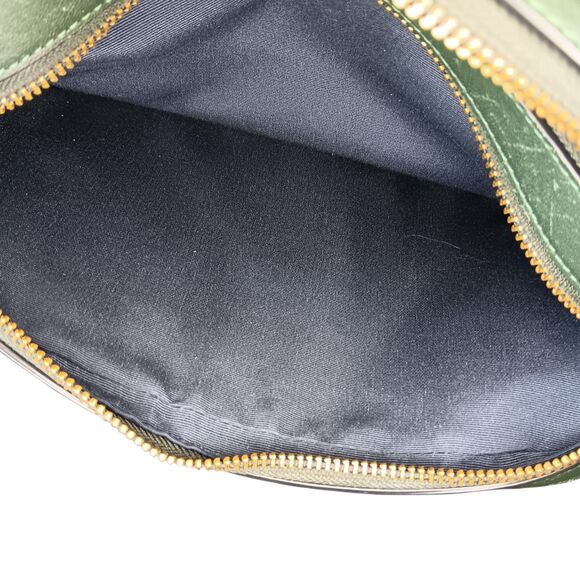 Coach Jes C1569 Green Puffy Linear Quilted Leather Crossbody Purse Camera Bag - Picture 6 of 16